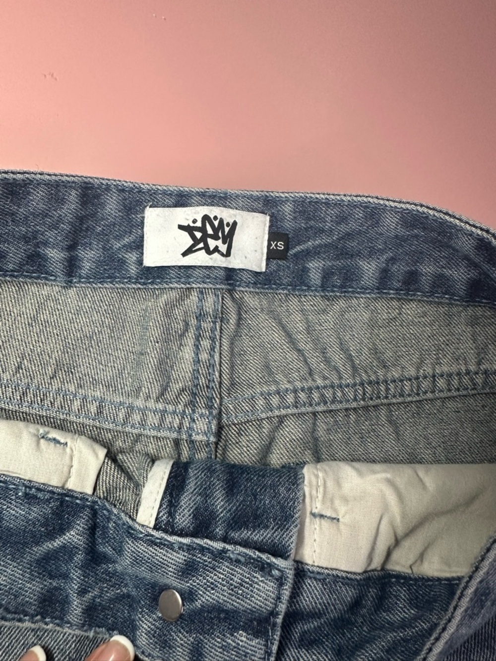 NWOT YOUNG BAGGY BLUE JEANS SIZE XS - Picture 7 of 11